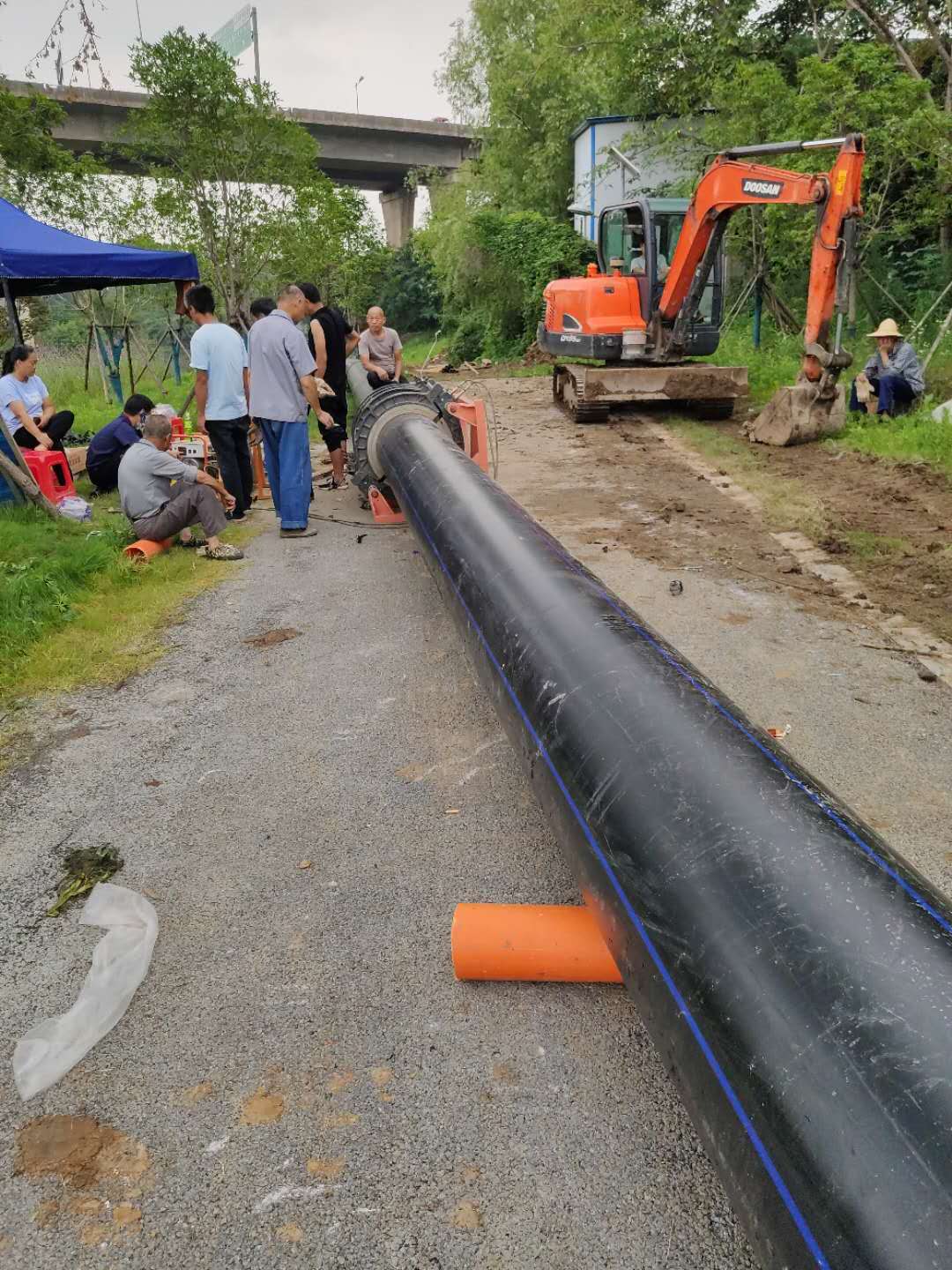 重慶污水管網改造施工現場